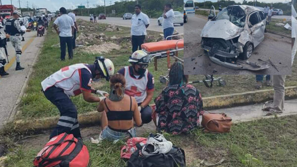 Brutal accidente vial deja un muerto en carretera Tulum-Playa