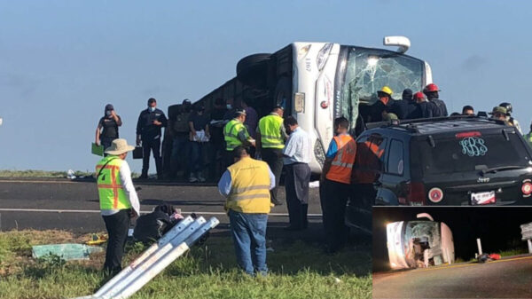 Trágico accidente en Reynosa; vuelca autobús, 12 muertos