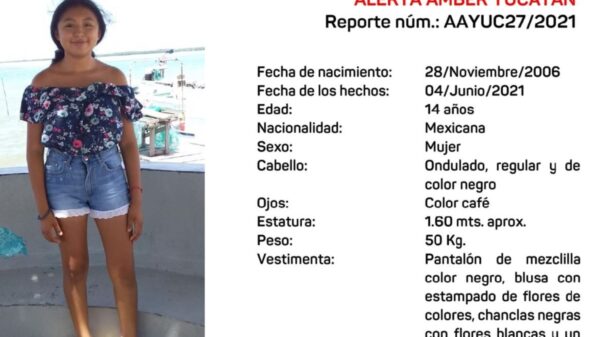 Activan Alerta Amber para localizar a menor de 14 años desaparecida en Tizimín