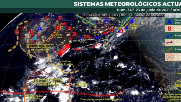 Clima en Quintana Roo: Tiempo caluroso con algunos nublados.