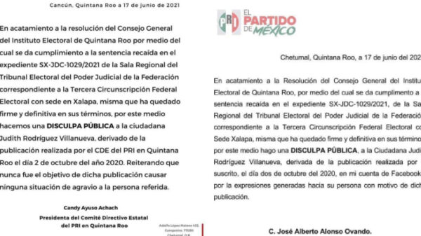 Fría 'disculpa' de dirigentes del PRI a la diputada Judith Rodríguez.