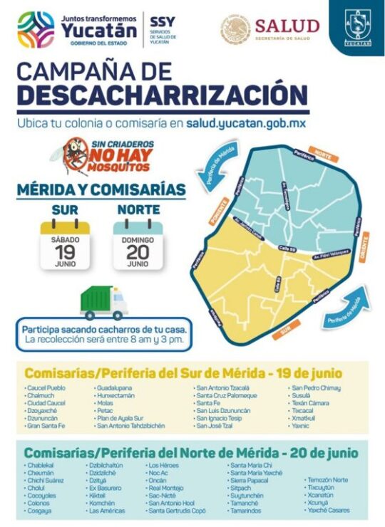 Se aproxima la campaña de descacharrización en Mérida, aquí las fechas