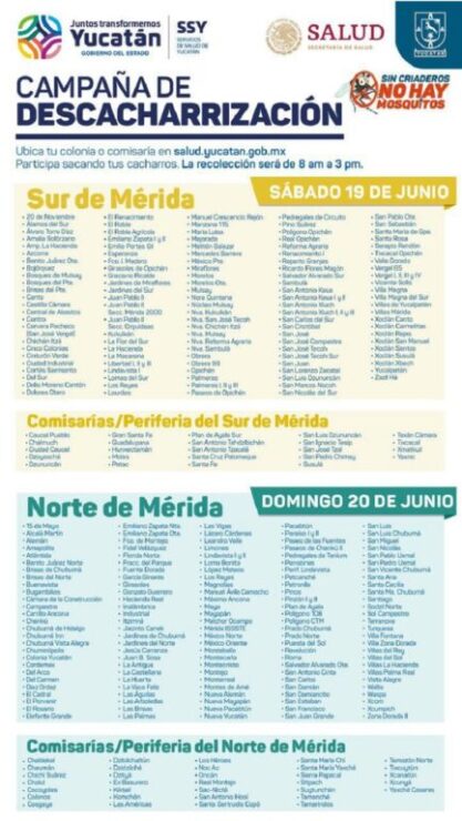 Se aproxima la campaña de descacharrización en Mérida, aquí las fechas
