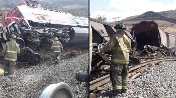 En Zacatecas se descarrilan 12 vagones del ferrocarril