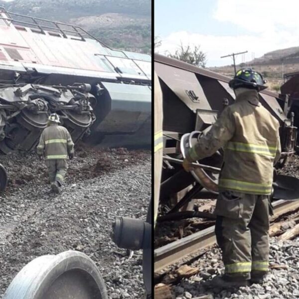 En Zacatecas se descarrilan 12 vagones del ferrocarril
