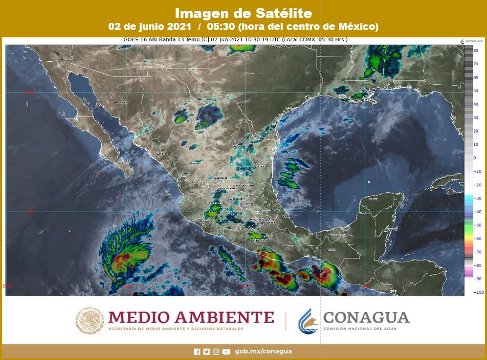 Pronóstico del clima para hoy miércoles 2 de junio en Quintana Roo; cielo medio nublado con lluvias aisladas en la región peninsular.