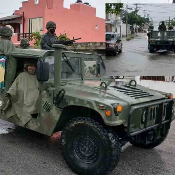 Ejército Mexicano realiza recorrido preventivo en Cancún por lluvias