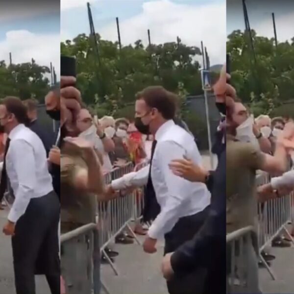 Hombre da cachetada al presidente de Francia, Emmanuel Macron