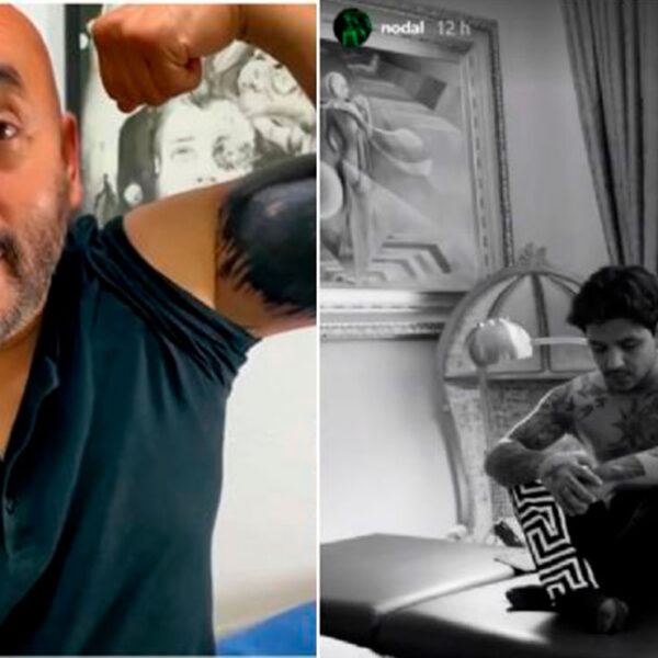 Mientras Lupillo Rivera se borra tatuaje de Belinda, Christian Nodal se hace uno nuevo