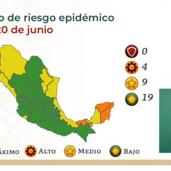 Semáforo verde en 19 entidades del país; Quintana Roo sigue en naranja