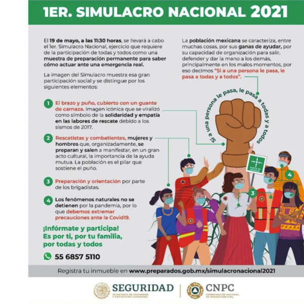12 estados participaran en el Primer Simulacro Nacional Sísmico este lunes 21 de junio