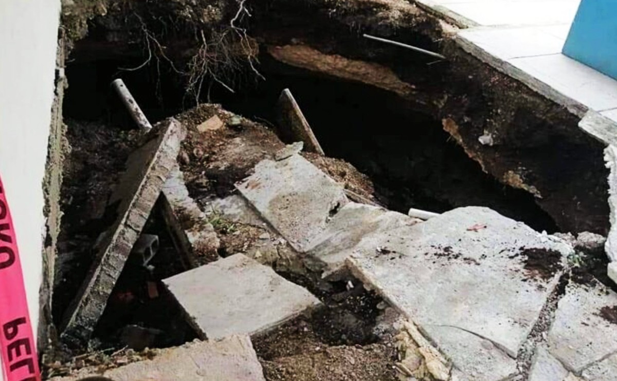 Reportan un socavón en una vivienda de la colonia Bojórquez de Mérida
