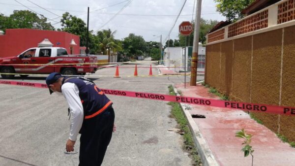 Mérida: Inician trabajos de relleno en la colonia Bojórquez tras aparecer un socavón