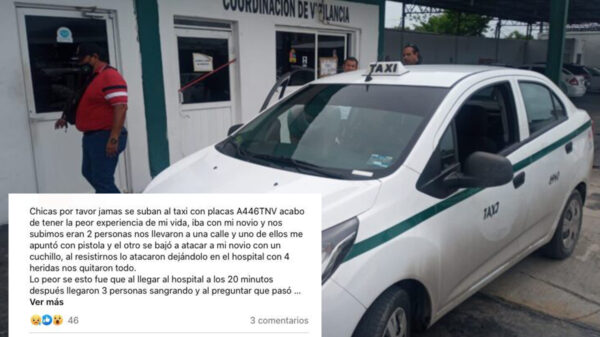 Cancún: Tras denuncia en redes sociales, detienen a taxista ladrón de turistas