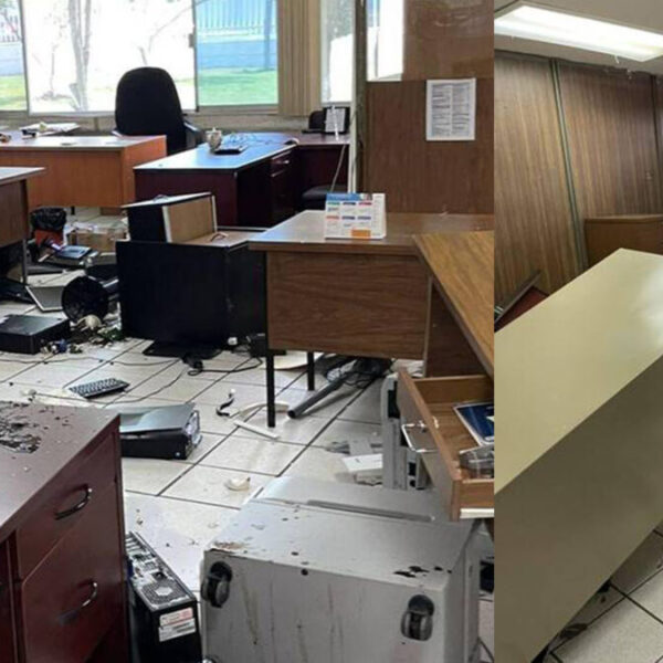 Vandalizan normalista de Michoacán oficina de SEE