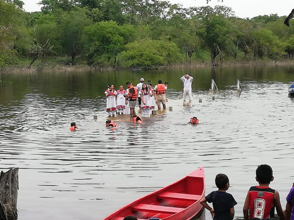 En El Cedral inauguran proyecto ecoturístico Tres Lagunas; buscan atraer turismo para reactivar la economía de familias de la Zona Maya de Lázaro Cárdenas.