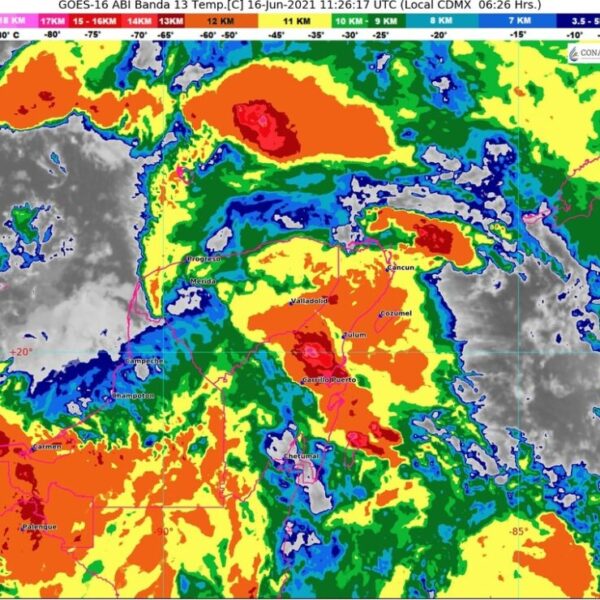 Continuarán las lluvias para Quintana Roo.