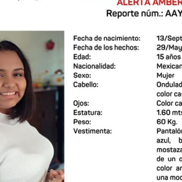 Activan Alerta Amber tras desaparición de menor de 15 años en Mérida