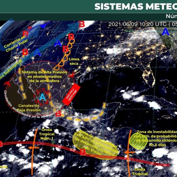 Pronóstico del clima para hoy miércoles 9 de junio en Quintana Roo.
