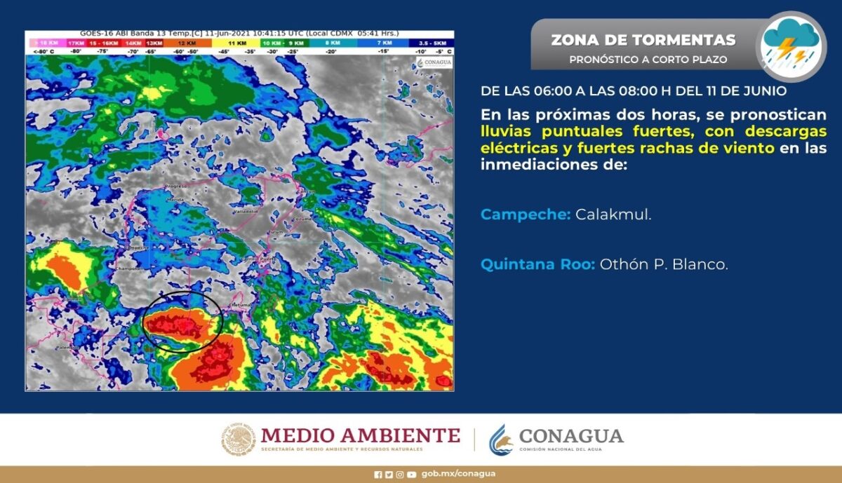 Pronóstico del clima para hoy viernes 11 de junio en Quintana Roo; prevalecerá cielo nublado con probabilidad de lluvias fuertes.