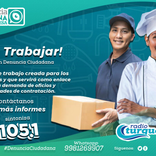 Forma parte de la bolsa de trabajo de Denuncia Ciudadana ¡A trabajar!