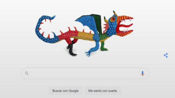 En un homenaje al artesano Pedro Linares López, el creador de los alebrijes, Doodle de Google lució muy colorido al plasmar una de estas mitológicas figuras