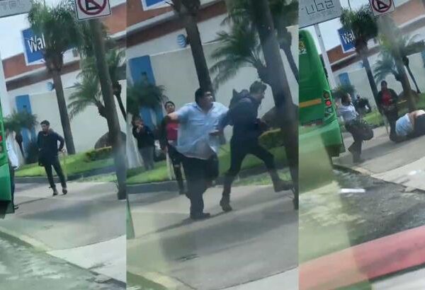 #Viral | Chofer y pasajero se agarran a golpes en Jalisco.
