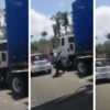 #VIRAL: Conductores protagonizan pleito en la zona del socavón a Playa (VIDEO).