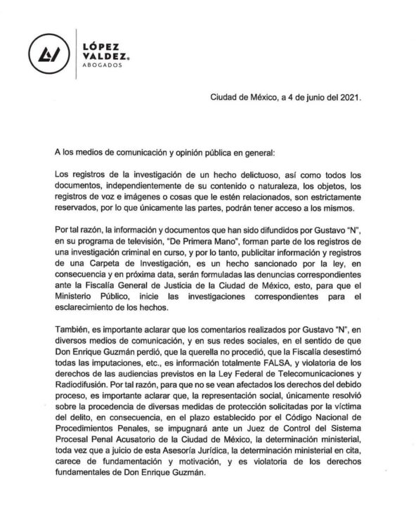¡Continúa la guerra! Victoria de Gustavo Adolfo Infante contra Enrique Guzmán es “falsa”