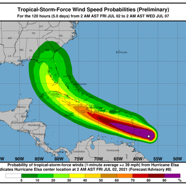 #Clima: ‘Elsa’ ya es huracán categoría 1.