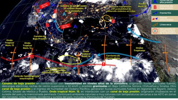 Pronóstico del tiempo para hoy domingo 25 de julio en Quintana Roo.