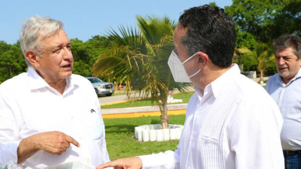 Supervisan AMLO y Carlos Joaquín obras del Tren Maya en Quintana Roo