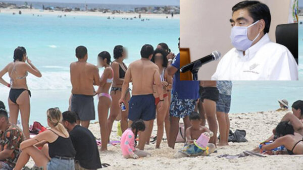 Nuevo contagio masivo de covid-19 de turistas en Cancún