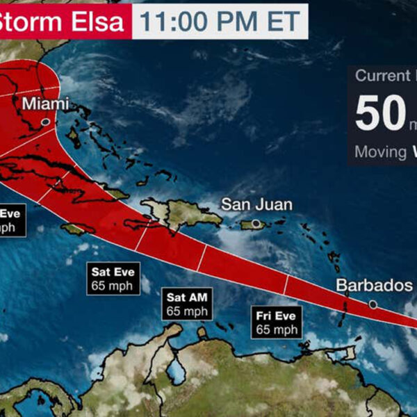 Avanza tormenta "Elsa" rápidamente, el Caribe en su ruta