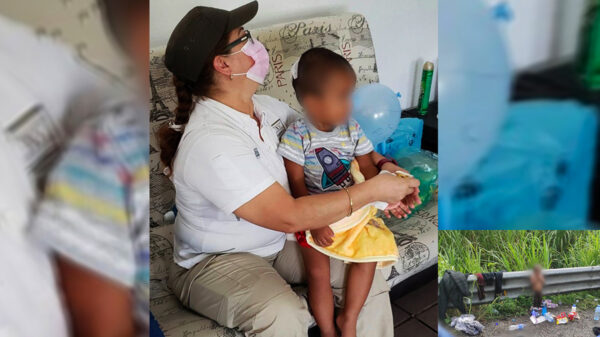Abandonan a bebé migrante en carretera de Veracruz