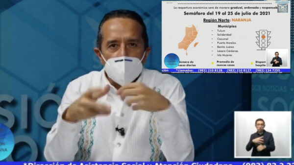 Quintana Roo seguirá en naranja, pero pide gobernador extremar medidas