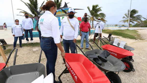 Artesanos y restauranteros reciben herramientas e insumos para combatir al sargazo en Mahahual: Carlos Joaquín