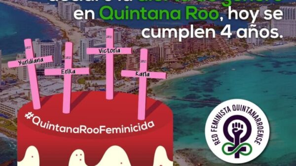 Red Feminista Quintanarroense ve simulaciones por la alerta de género.