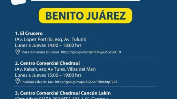 Menos días y módulos de pruebas rápidas de Covid en Cancún.