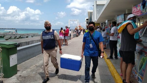 Llegan dos mil 500 vacunas Pfizer más para Cozumel.