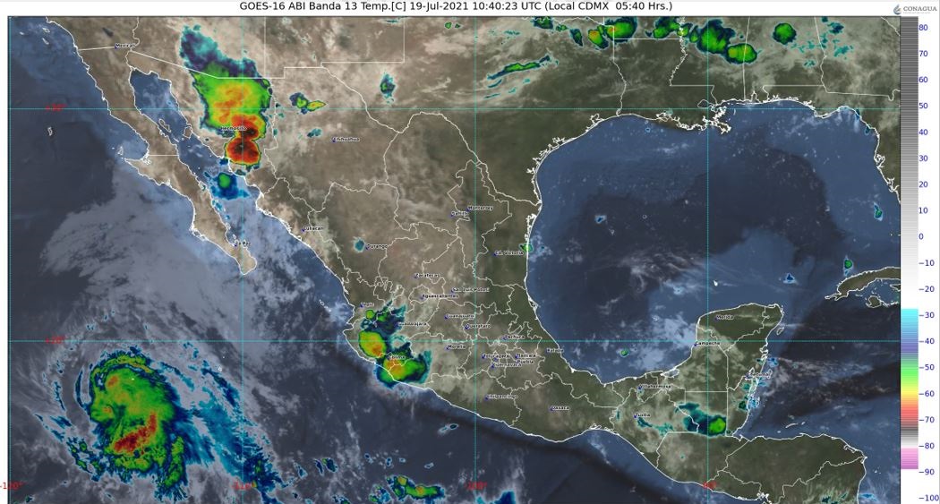 Pronóstico del clima para hoy lunes 19 de julio de 2021; predominará el ambiente caluroso para la Península de Yucatán.