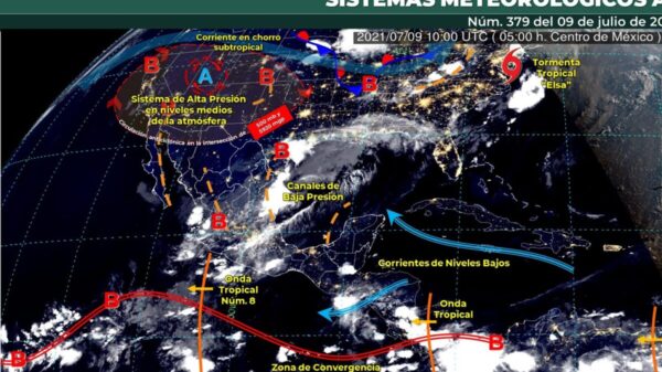 Pronóstico del clima para hoy 9 de julio en Quintana Roo.
