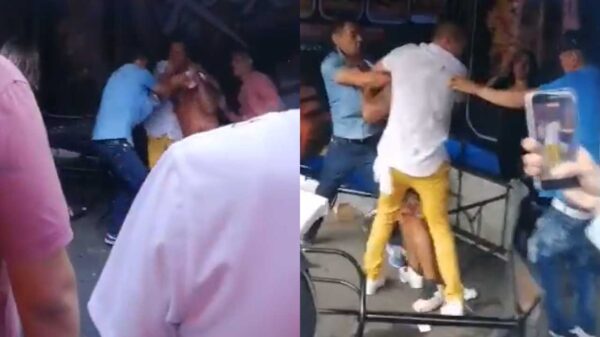 El video de un sujeto que fue golpeado en una chelería por cuatro hombres gana popularidad en redes sociales