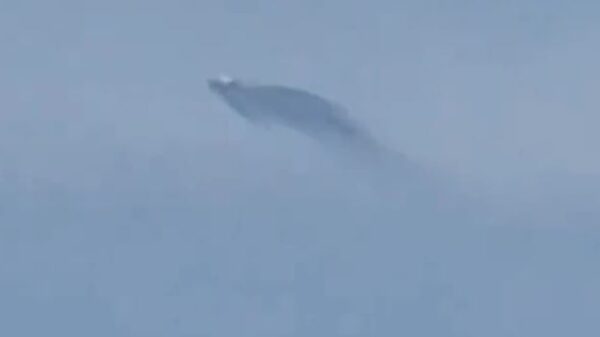En redes sociales se viraliza el video de un objeto color negro en el cielo que fue captado desde la ventanilla de un avión comercial