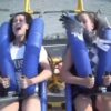 El día en el parque de diversiones que planeó una adolescente de EU, tuvo algún subidón de adrenalina extra al chocar contra una gaviota