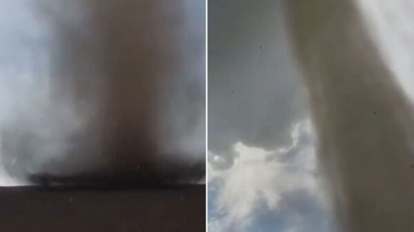 Un enorme tornado fue captado en video, el cual se registró este fin de semana en la región de Rostov, en Rusia
