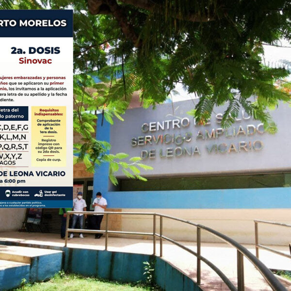 Aplicarán segunda dosis de vacuna covid a cuarentañeros en Puerto Morelos