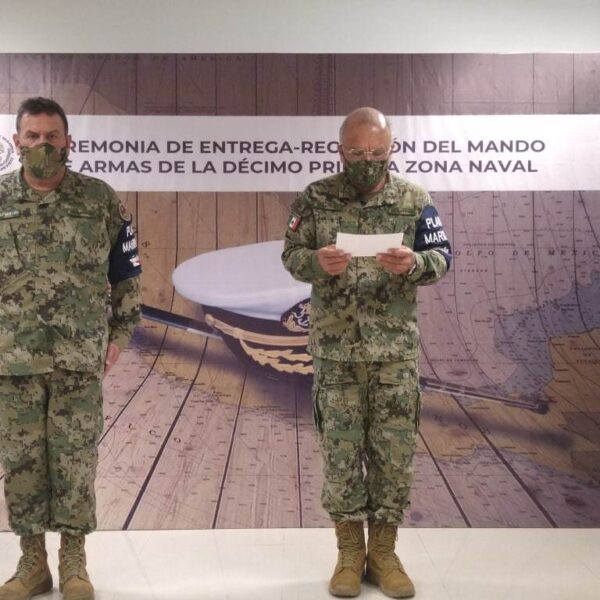Realizan cambio de mando en la Décimo Primera Zona Naval.