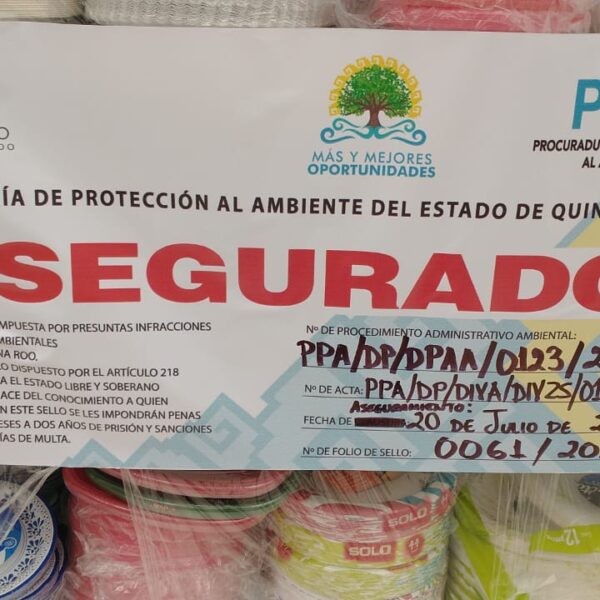 Inmoviliza la PROFEPA plásticos de un solo uso en Chetumal