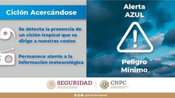 Quintana Roo en alerta azul por la trayectoria de ‘Grace’.